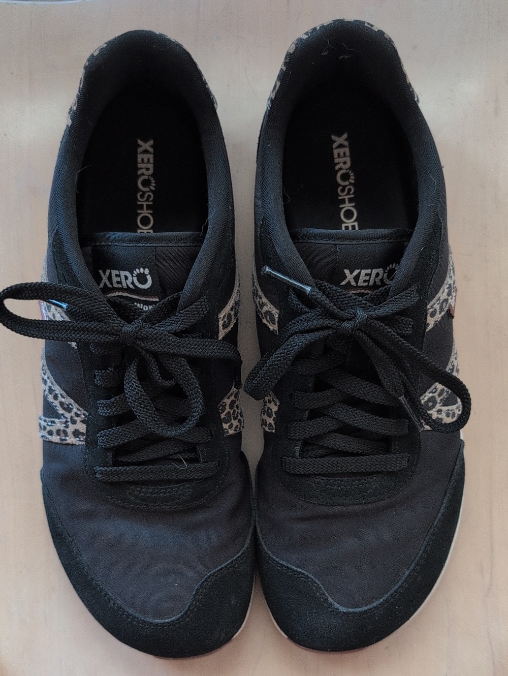 Wynn- Retro Nylon Sneakers with Leopard Accent